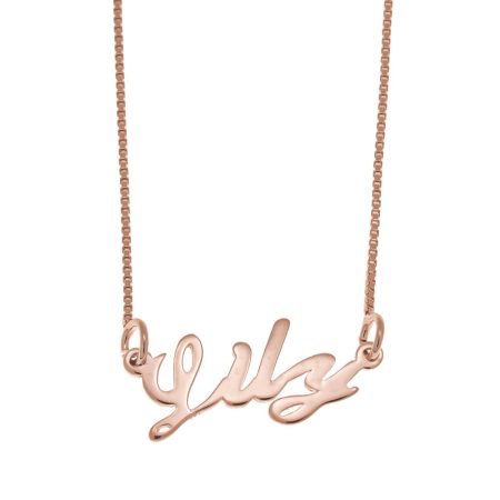Lily Name Necklace in 18K Rose Gold Plating