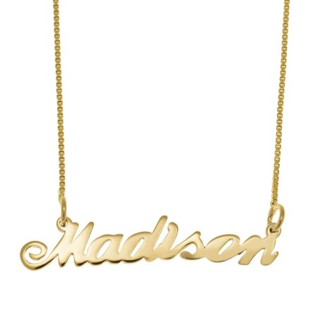 Madison Name Necklace in 18K Gold Plating