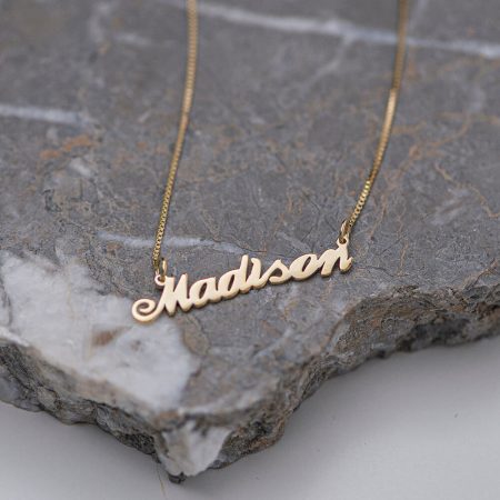 Madison Name Necklace-3 in 18K Gold Plating