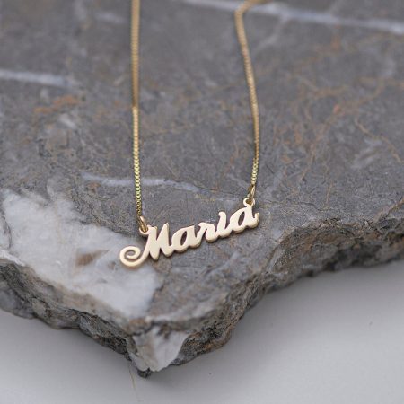 Maria Name Necklace-3 in 18K Gold Plating