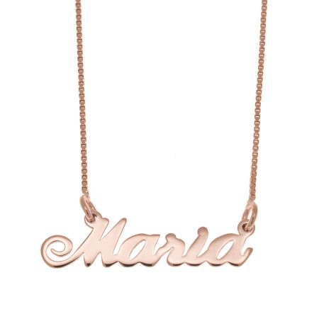 Maria Name Necklace in 18K Rose Gold Plating