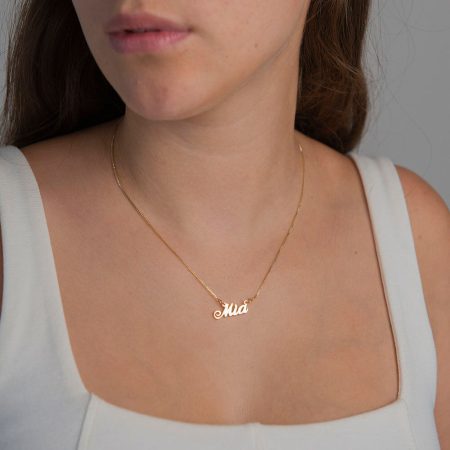 Mia Name Necklace-2 in 18K Gold Plating