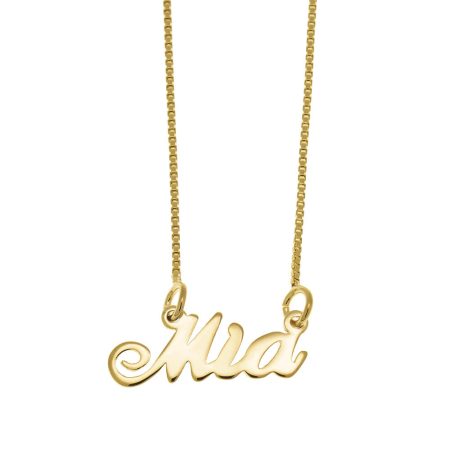 Mia Name Necklace in 18K Gold Plating
