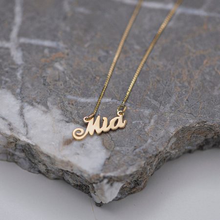 Mia Name Necklace-3 in 18K Gold Plating