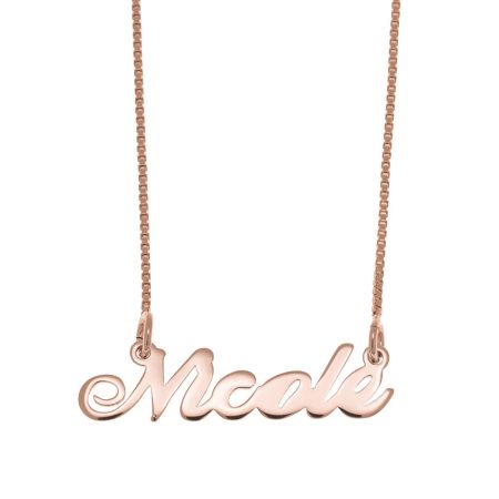Nicole Name Necklace in 18K Rose Gold Plating