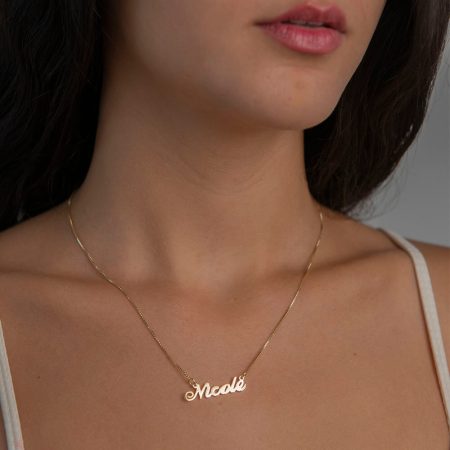 Nicole Name Necklace-2 in 18K Gold Plating