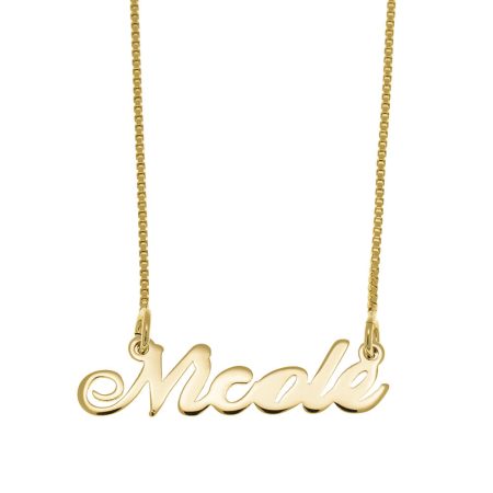 Nicole Name Necklace in 18K Gold Plating