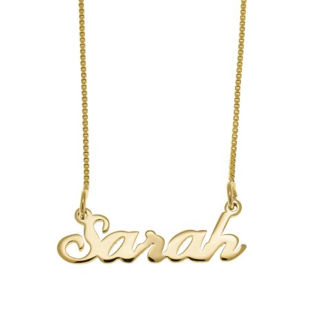 Sarah Name Necklace in 18K Gold Plating