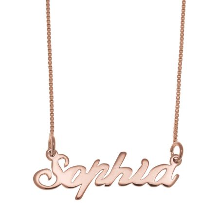 Sophia Name Necklace in 18K Rose Gold Plating