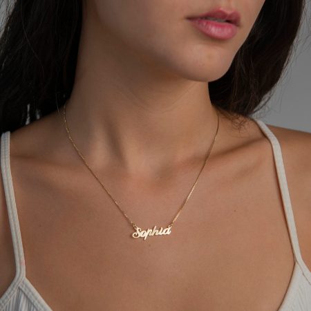 Sophia Name Necklace-2 in 18K Gold Plating