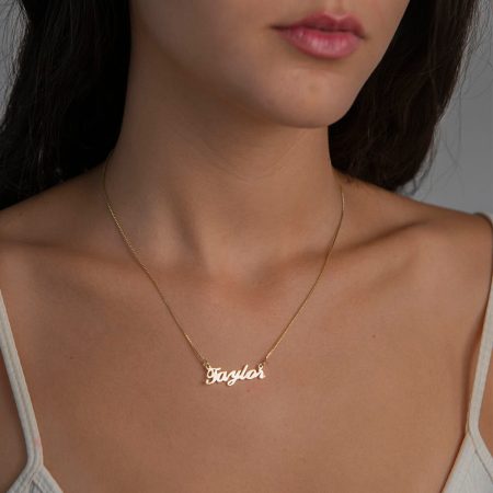 Taylor Name Necklace-2 in 18K Gold Plating