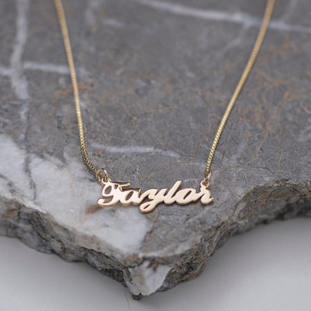 Taylor Name Necklace-3 in 18K Gold Plating