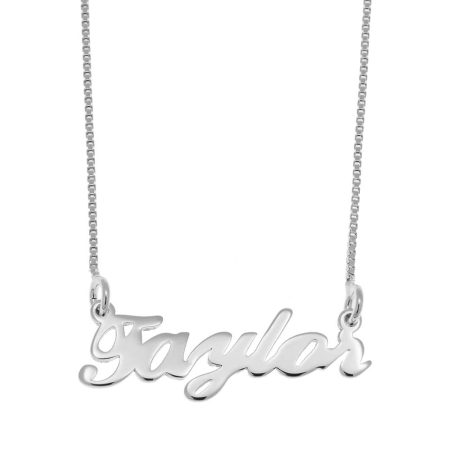 Taylor Name Necklace in 925 Sterling Silver