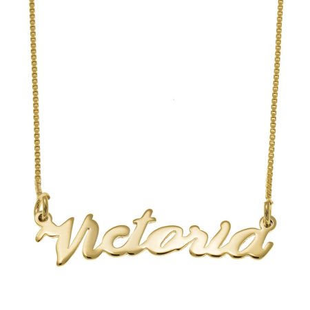Victoria Name Necklace in 18K Gold Plating