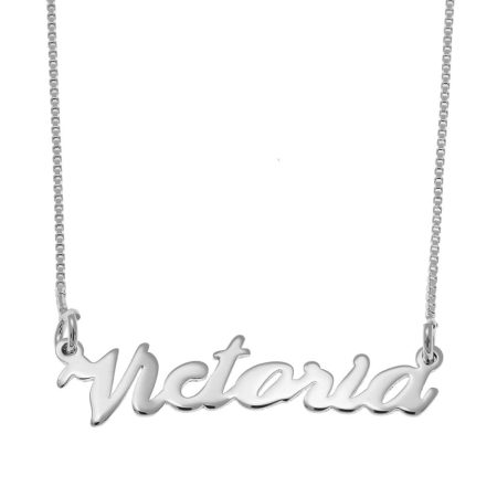 Victoria Name Necklace in 925 Sterling Silver