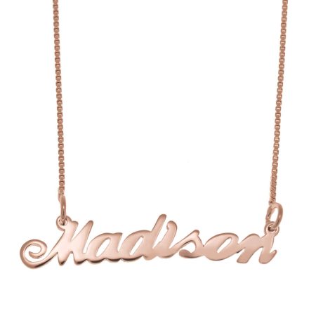Madison Name Necklace in 18K Rose Gold Plating