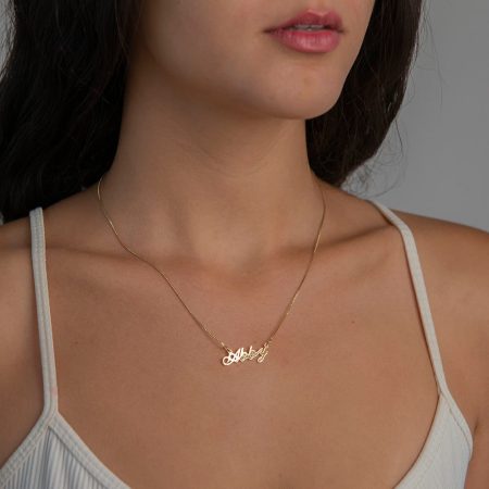 Abby Name Necklace-2 in 18K Gold Plating
