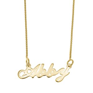 Abby Name Necklace gold