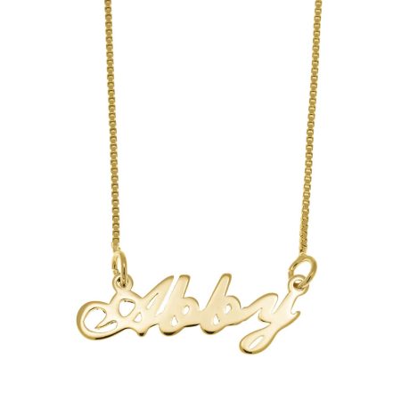 Abby Name Necklace in 18K Gold Plating