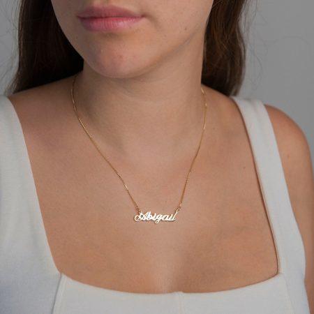 Abigail Name Necklace-2 in 18K Gold Plating