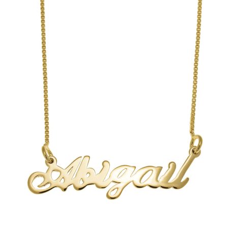 Abigail Name Necklace in 18K Gold Plating