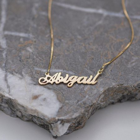 Abigail Name Necklace-3 in 18K Gold Plating