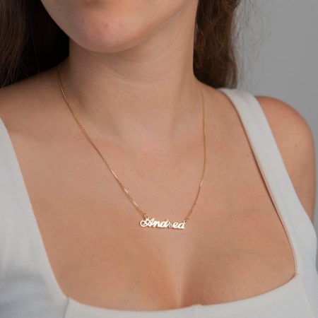 Andrea Name Necklace-2 in 18K Gold Plating