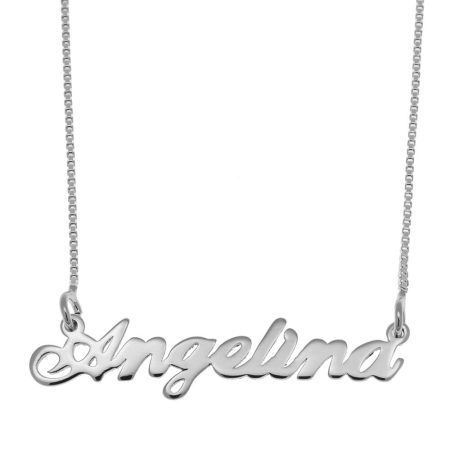 Angelina Name Necklace in 925 Sterling Silver