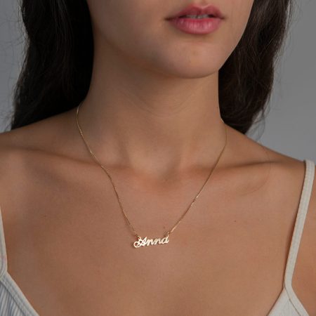 Anna Name Necklace-2 in 18K Gold Plating
