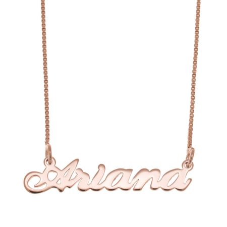 Ariana Name Necklace in 18K Rose Gold Plating