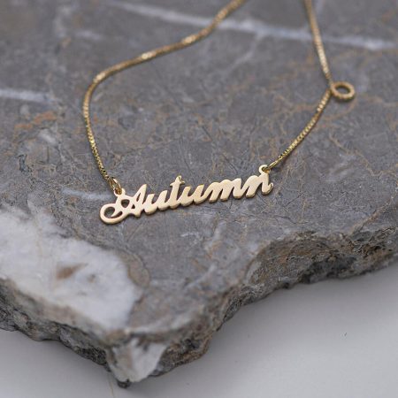 Autumn Name Necklace-3 in 18K Gold Plating