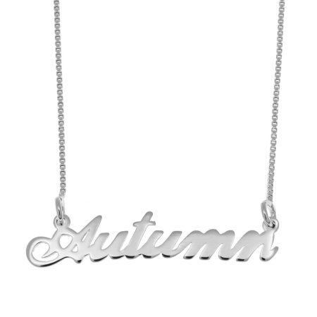 Autumn Name Necklace in 925 Sterling Silver