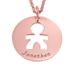 Baby Boy Disc Necklace for Mom