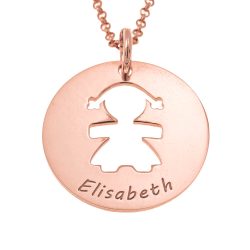 Baby Girl Disc Necklace for Mom