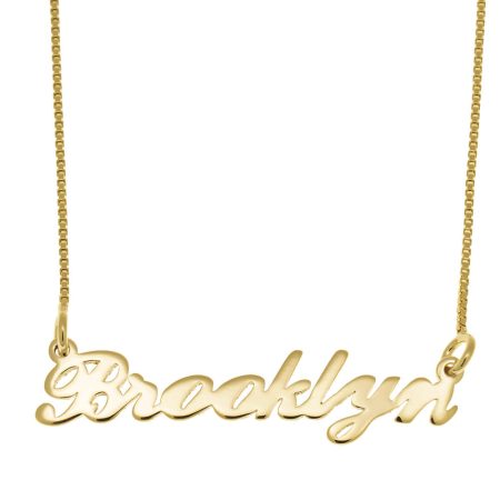 Brooklyn Name Necklace in 18K Gold Plating