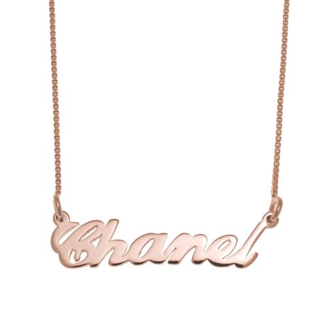 Chanel Name Necklace in 18K Rose Gold Plating