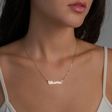 Chanel Name Necklace-2 in 18K Gold Plating