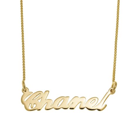 Chanel Name Necklace in 18K Gold Plating
