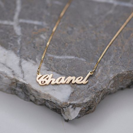 Chanel Name Necklace-3 in 18K Gold Plating