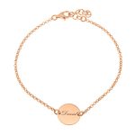 Name Bracelet with Dainty Disc Pendant