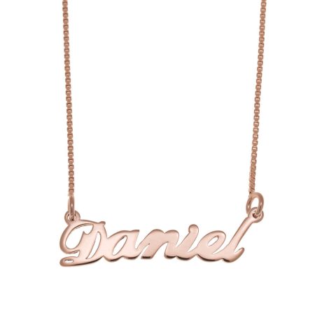 Daniel Name Necklace in 18K Rose Gold Plating
