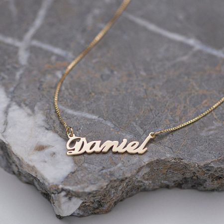 Daniel Name Necklace-3 in 18K Gold Plating