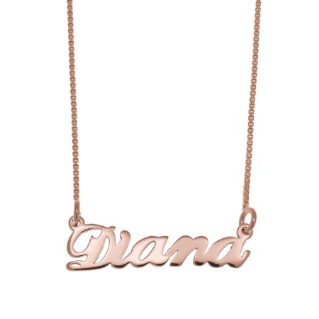 Diana Name Necklace in 18K Rose Gold Plating