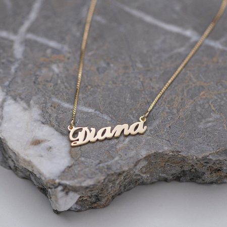 Diana Name Necklace-3 in 18K Gold Plating