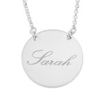 Name Disc Necklace with Engraving