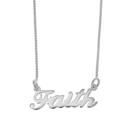 Faith Name Necklace in 925 Sterling Silver