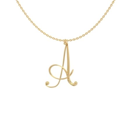 Big Initial Necklace A-Z in 18K Gold Plating