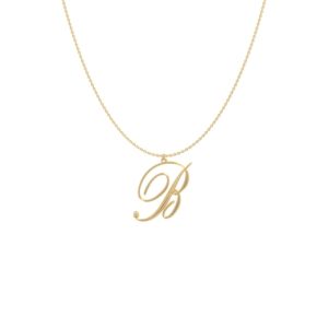 Big Initial Letter Necklace B gold