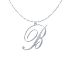 Big Initial B Necklace