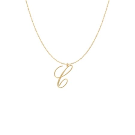Big Initial C Necklace-1 in 18K Gold Plating